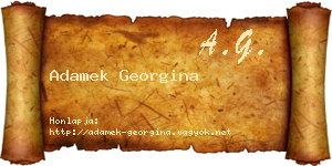 Adamek Georgina névjegykártya